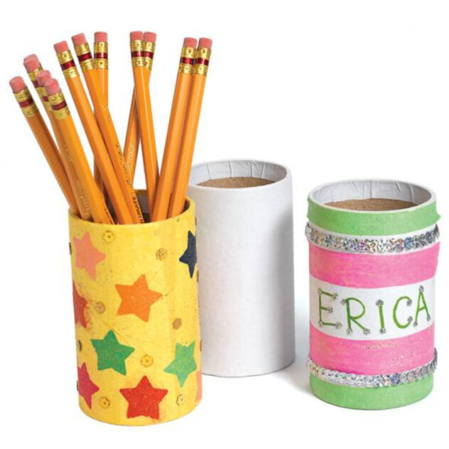 pencup blyantholder i hvid til at male og dekorere