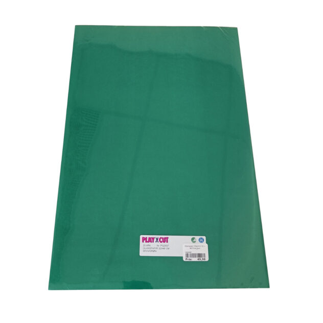 mørkegrøn grøn glanspapir 90g/m2, 32 x 48 cm, 25 styk