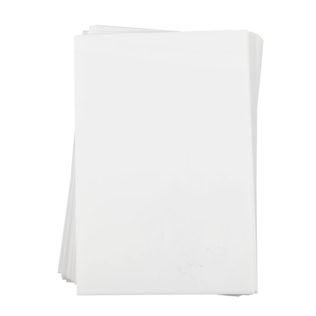 hvid krympeplast ark A4